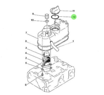 Nanni Diesel 970490511 - O-Ring for Cylinder Head Cover and Oil Cooler