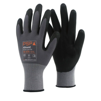 PSP Glove 10-570 Allround Nitrile Foam Plus Black Work Gloves