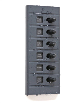 Connex SP61M - Switch Panel, 6 Switches, with Fuse and Lighting