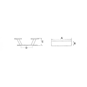 SA.FE. Anodized Die Cast Aluminium Cleat 200 mm