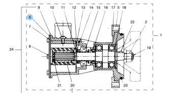 Vetus STM8234 - End Cover DT(A)43