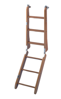 Allpa Wooden Bathing Ladder, 3+3-Steps With Anti-Slip Steps, L=1300mm