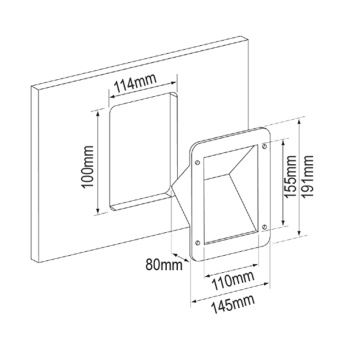 Nuova Rade 50023 - Case w/Deck Filler for Fuel, Ø38mm Hose, White