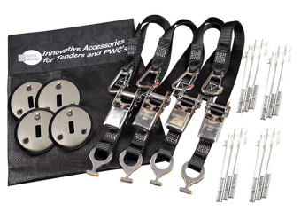 Rapid Marine PE25LPKIT-4-BK - Padeye Kit - Low Profile x 4, Black