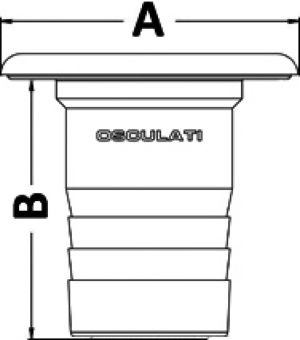 Osculati 20.463.03 - Clever Deck Filler Co-Moulded Cover Ø 50mm DIESEL