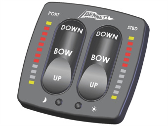 Bennett BNEIC5000 – Trim Tab Indicator Control with Auto Retract & Variable Lighting 12V (70×70 mm)
