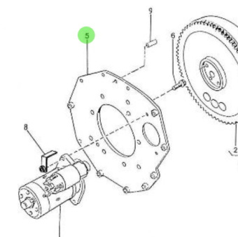 Nanni Diesel 970141707 - Rear End Plate for Flywheel Assembly