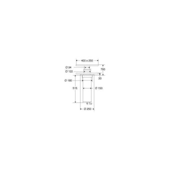 Barka Table Leg, 12V, 2-Stage, Flush-Mounted 180-695mm