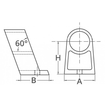 Handrail Central Brackets 25 mm