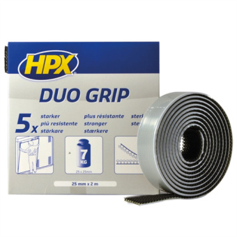 HPX DG2502 - Duo Grip Resealable Snap Fastener Black 25mm x 2m