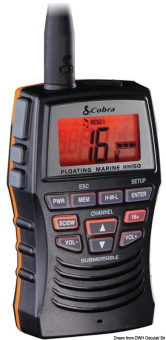 Osculati 29.661.02 - COBRA MARINE MR HH150FLTE Portable VHF