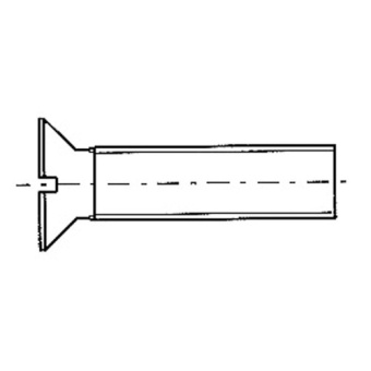 TREM Stainless Steel Slotted Countersunk Head Screws Ø3–5 mm, 20–60 mm