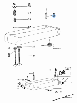 Vetus STM2220 - Valve Guide Exhaust 14, 13