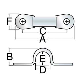 Harken 073 - Eyestrap Stainless Steel 32mm