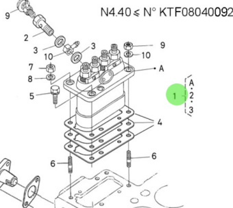 Nanni Diesel 970314275 - Fuel Injection Pump Assembly for N4 Series Engines