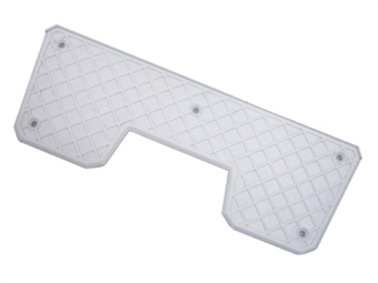 Eval 03157-1 - Transom Protection Plate, White, L270xW100xD5mm