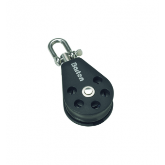 Barton N05130 – Single Swivel Block Size 5 54mm, Plain Bearing, Ø54mm Sheave, Max Rope 12mm