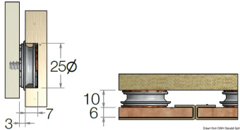Osculati 10.460.03 - Fastmount Ultralowered Screw For VL-03 N.10 pcs