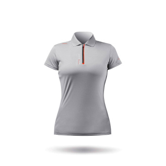 Plastimo 70323 - Women's UVActive Zip Sports Polo - Grey - Size XL