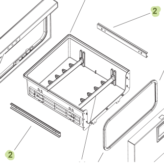 Isotherm SGD00055AA – Slide Kit (2 Pcs RH/LH) for DR30 Drawer Refrigerator