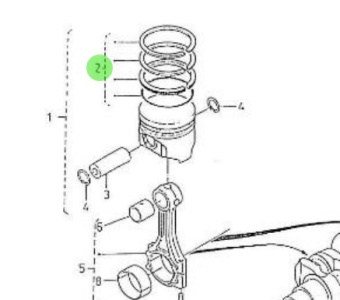 Nanni Diesel 970141501 - Standard Piston Ring Set for 2.40HE Engines