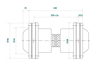 Aquadrive CVB05.05 – Moduline B05 Anti-Vibration CV Shaft System