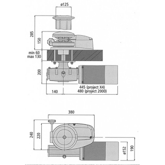 Lofrans X4 Windlass With Drum 2300 Watt - 24 Volt For Chain 10 mm
