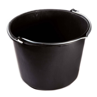Bucket Plastic Black Heavy Model 12 L