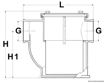 Osculati 17.654.05 - Special Water Cooling Filter Nickelplat.RINA 1"1/2