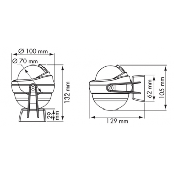 Plastimo Bracket Mount Offshore 75 Compasses White