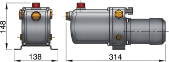 Vetus EHPE12R - Electro-Hydraulic Pump, 12 V, Type E, 1900 Cm³/Min