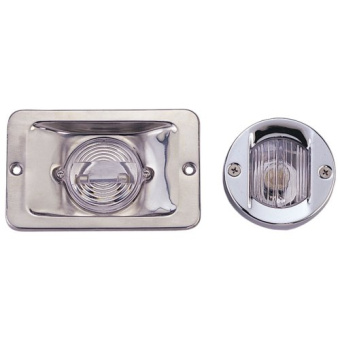 Allpa LED Stern Light, Round, 8-30v/1w, 135°, LED 1x 1w, Stainless Steel Housing With Clear Lens