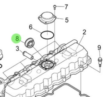 Nanni Diesel 970313561 - Injection Pipe Seal for Head Cover