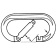 Belship 721808V - Stainless Steel 316 Carabiner With Wide Opening 80mm Blister