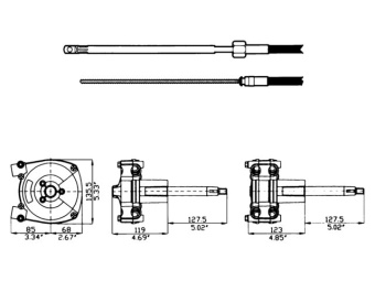 Ultraflex T72FC Steering Gear for 2 Cables