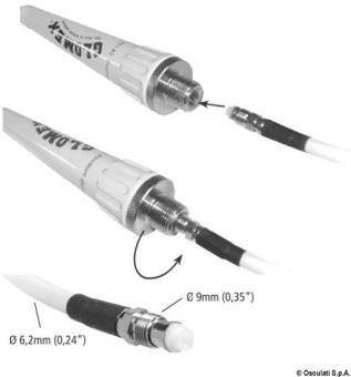 Osculati 29.990.01 - Glomex Glomeasy Line VHF SS Antenna 0.9 m