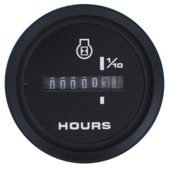 Veethree 58154E Amega Hourmeter Black