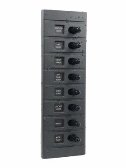 Connex SP81M - Switch Panel, 8 Switches, with Fuse and Lighting