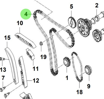 Bukh 24321-3A100 - Timing Chain for S270J Engines