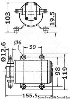 Osculati 16.190.61 - Pumpe For Oil, Gasoil, Viscous Fluids 24 V