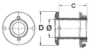 Osculati 17.421.73 - All-Thread Fkin Ffittings - Short Thread