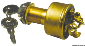 Osculati 14.918.30 - Watertight Ignition Key 5 Positions Brass