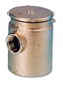 Guidi Water Strainer Tirreno Series with Metal Cover, BSPP Thread, Nickel-Plated Brass