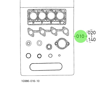 Bukh 1G994-9935-0 - Upper Gasket Kit for EPA36 Engines