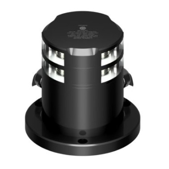 Lopolight 200-012G2ST-PRO - Professional 360 Degree Duplex All-Round White Navigation Light 2NM Black Aluminium