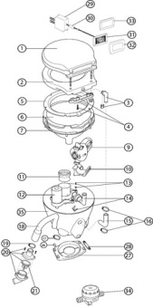 Jabsco 58500-1012 - 12V Lite Flush Panel Version Toilet