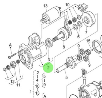 Nanni Diesel 970314944 - Front Starter Support Assembly for N4.85 and N4.100 Engines