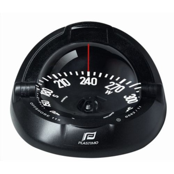 Plastimo 60992 - Black Compass Offshore 115, Black Conical Card, Flush-mounted, Zone ABC (Worldwide)