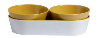 Marine Business Mustard Snack Bowls Set (3 items)