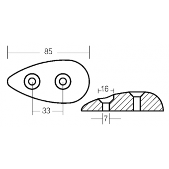 E. Polipodio Oval Zinc Anode